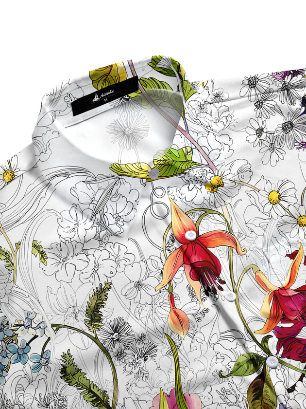 men's botanical shirt side view