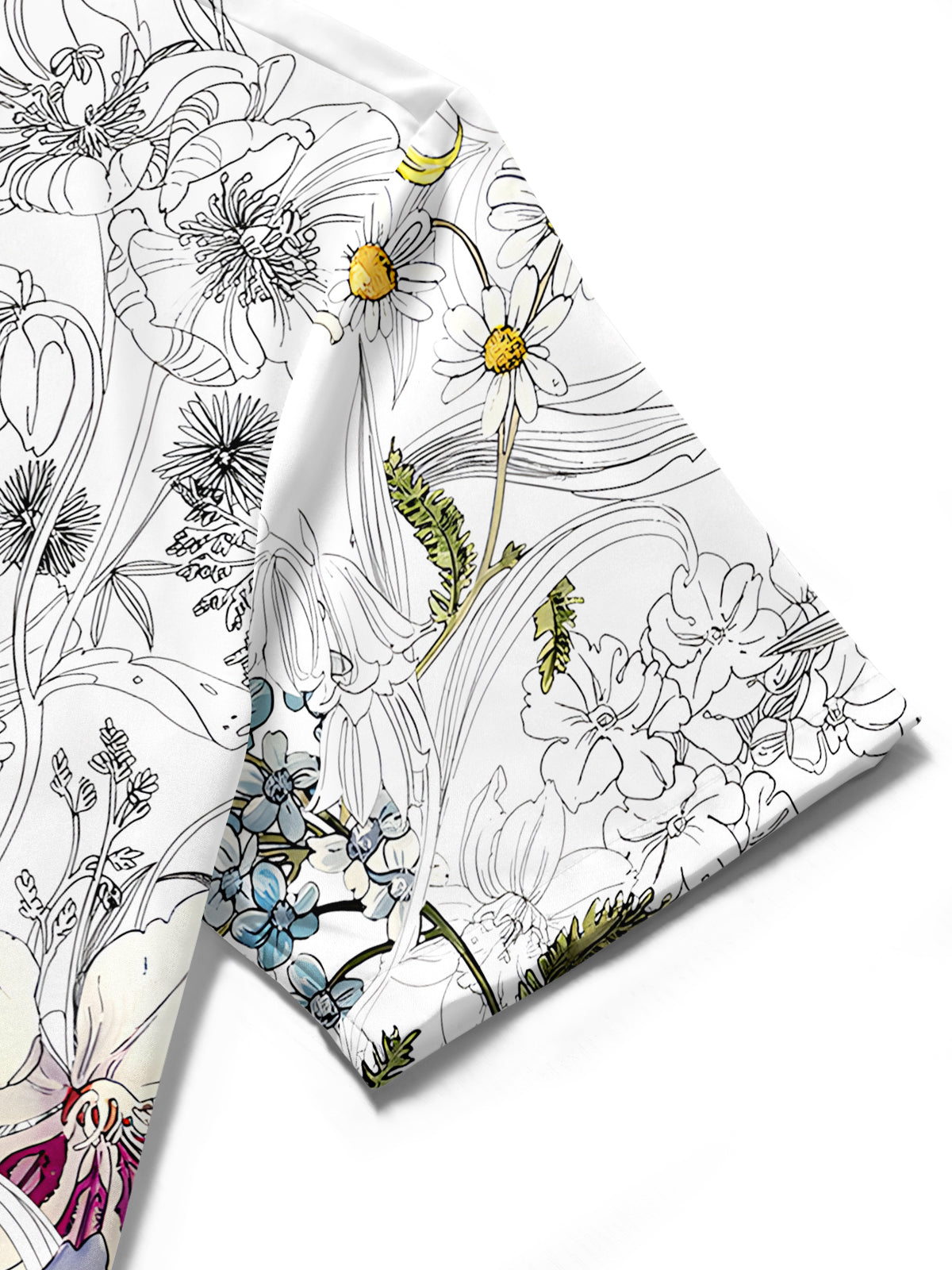 Floral Men's Pocket Short Sleeve Shirts