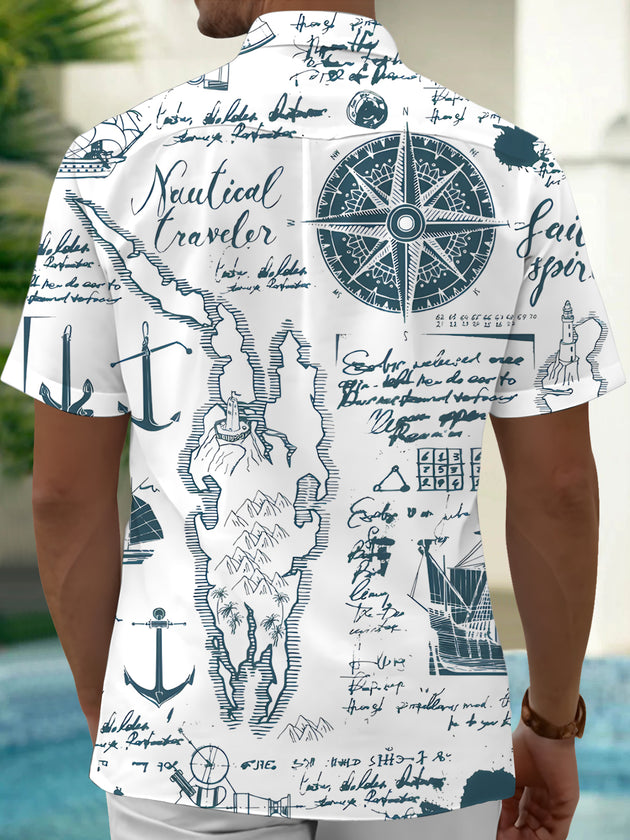men's aloha shirt back view