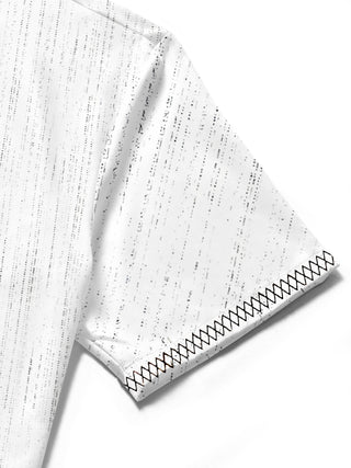 men's printed shirt close-up short sleeve