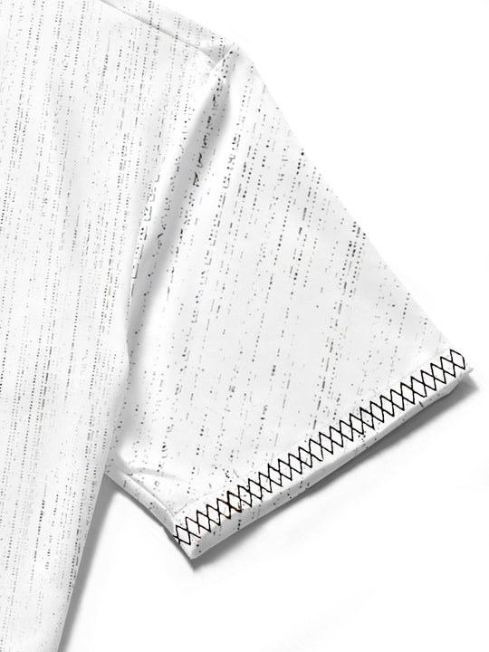 men's printed shirt close-up short sleeve