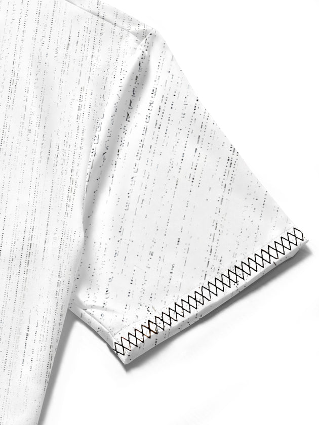 men's printed shirt close-up short sleeve