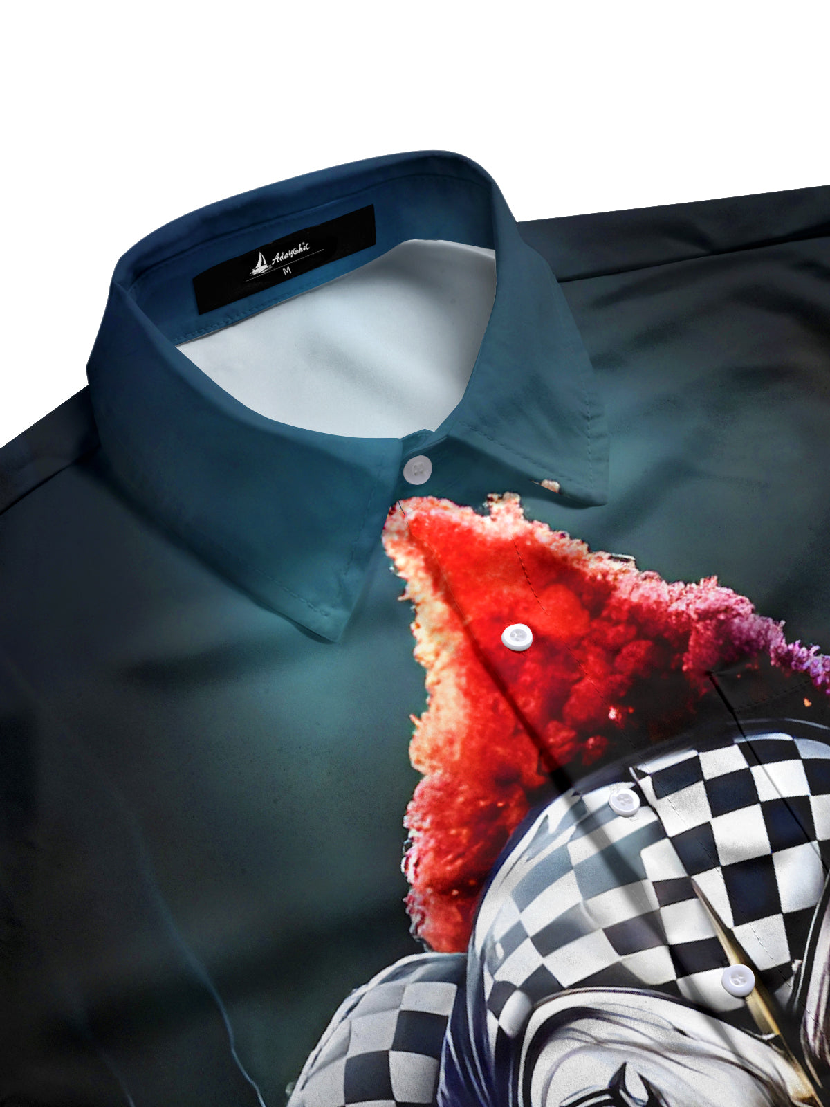 Funny Abstract Skull Men's Pocket Short Sleeve Shirts