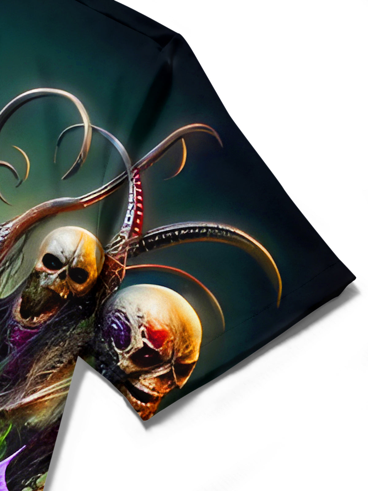 Funny Abstract Skull Men's Pocket Short Sleeve Shirts