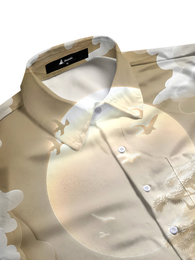 men's artistic design shirt back view