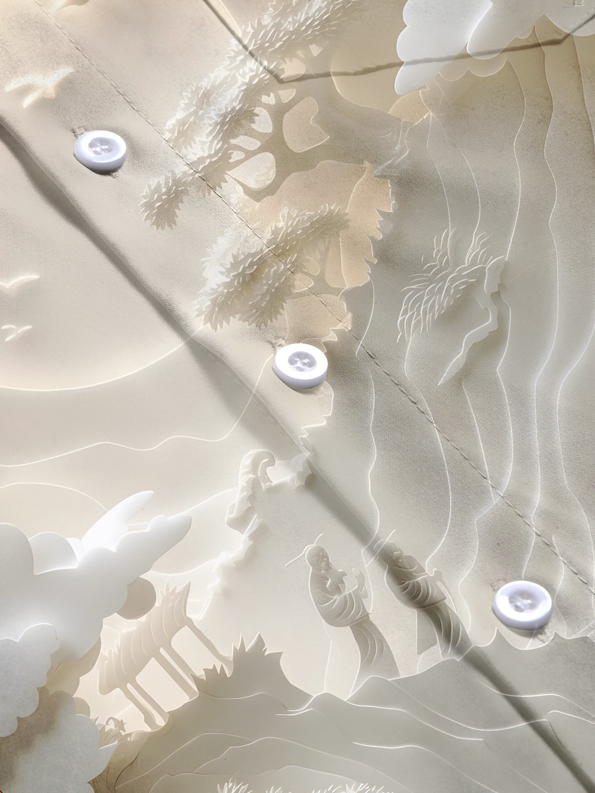 Landscape Art Print Men's Pocket Short Sleeve Shirts