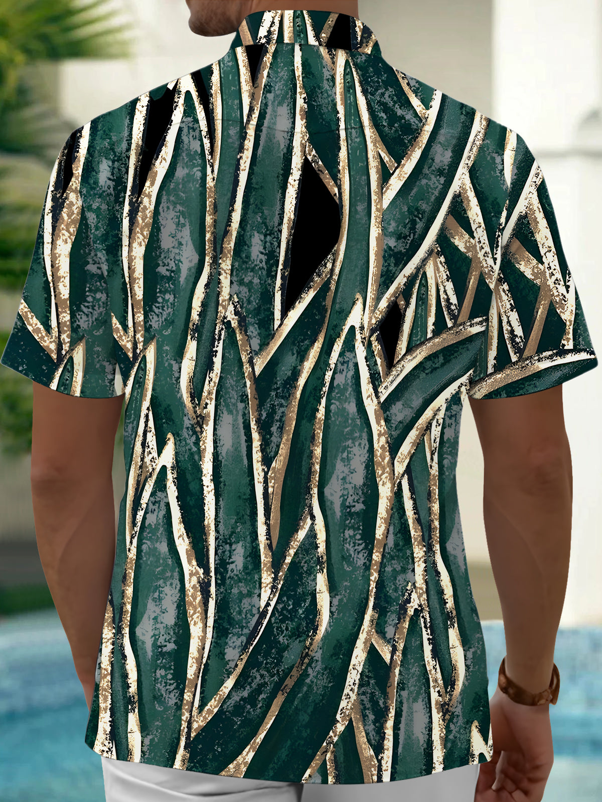 Geometry Men's Pocket Short Sleeve Shirts