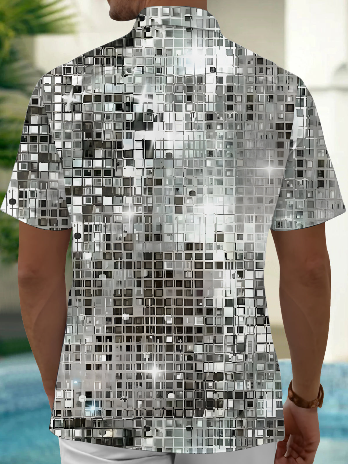 Geometry Men's Pocket Short Sleeve Shirts