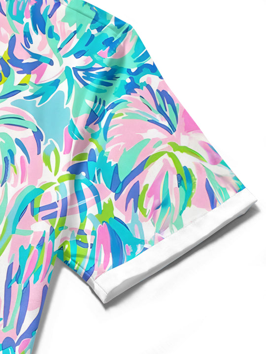 men's Hawaiian shirt close-up short sleeve