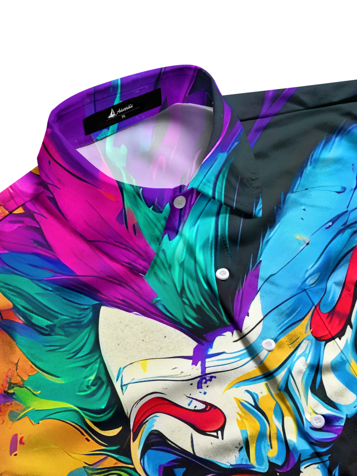 Funny Joker Face Men's Pocket Short Sleeve Shirts