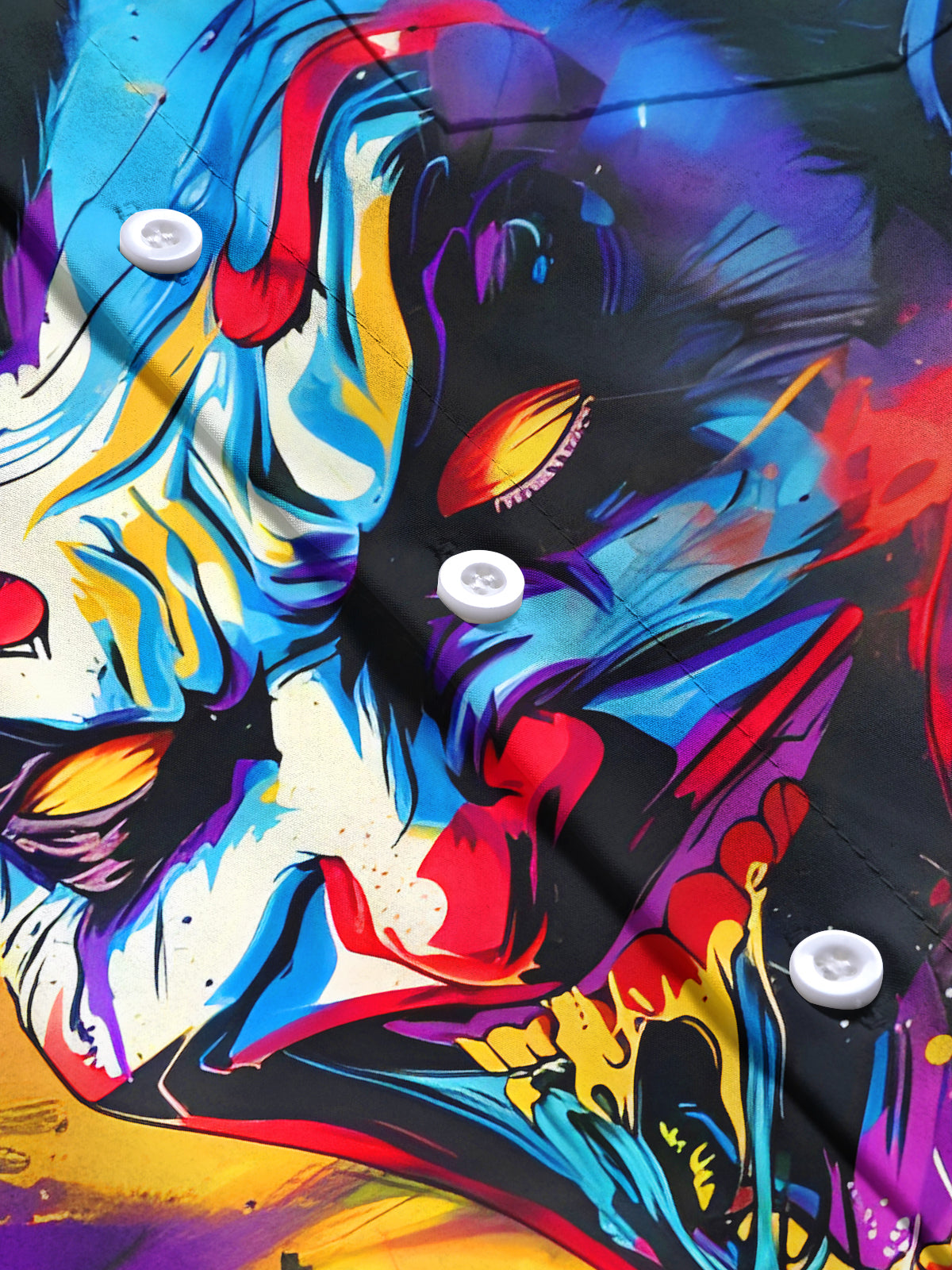 Funny Joker Face Men's Pocket Short Sleeve Shirts