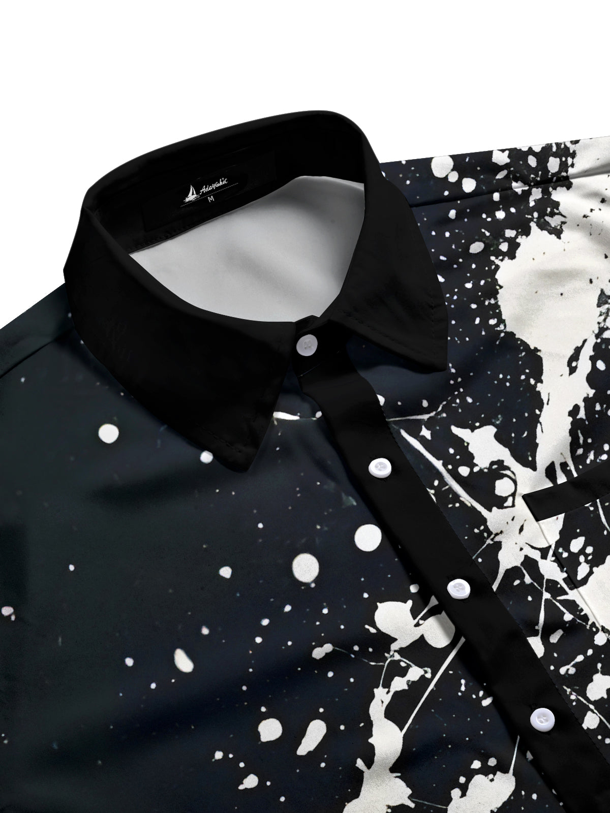 Tie Dye Abstract Lines Geometry Men's Pocket Short Sleeve Shirts