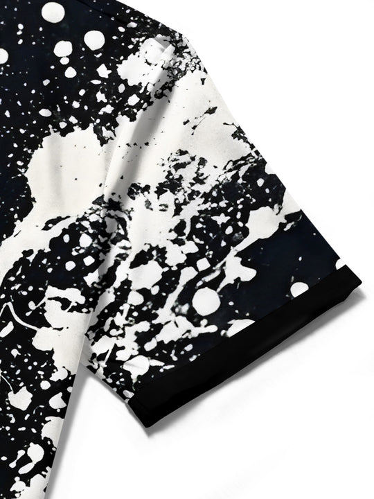 men's tie dye shirt close-up short sleeve