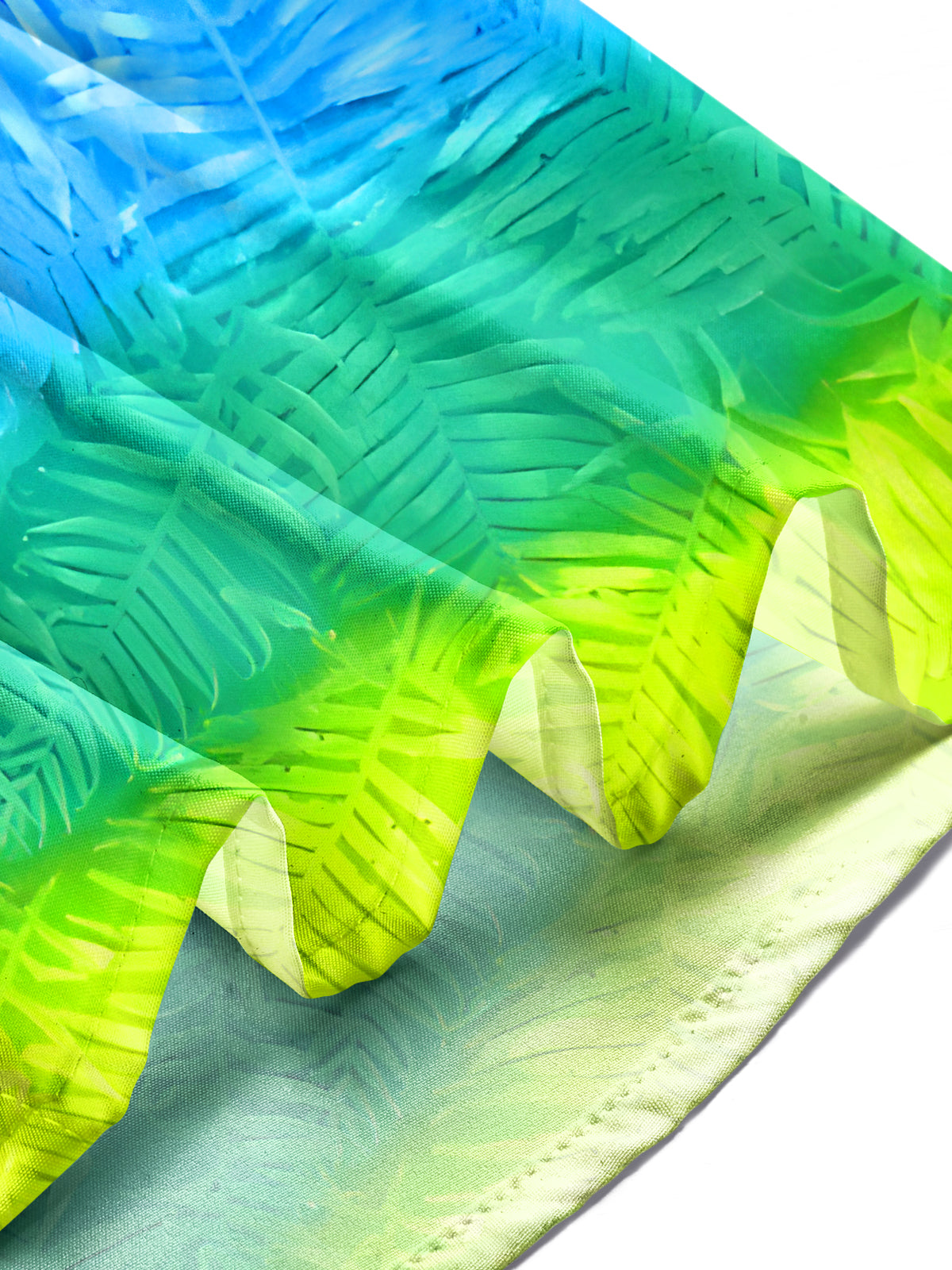 Hawaiian Rainbow Gradient Leaves Men's Pocket Short Sleeve Shirts