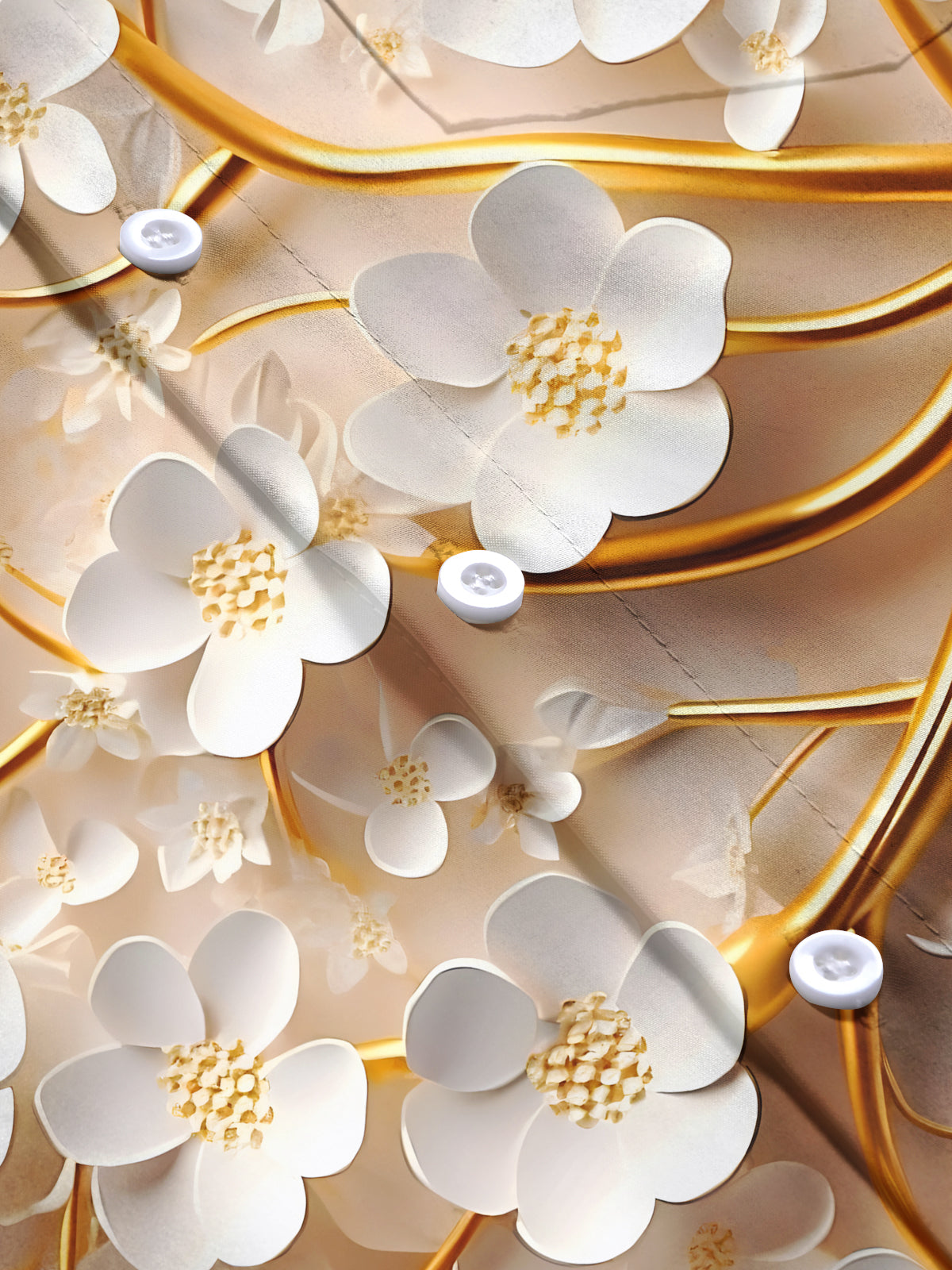 Floral Print Men's Pocket Short Sleeve Shirts