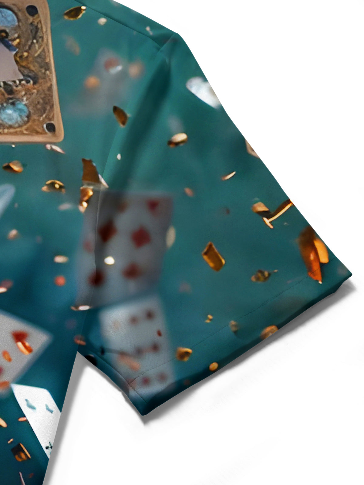 Poker Roulette Men's Pocket Short Sleeve Shirts