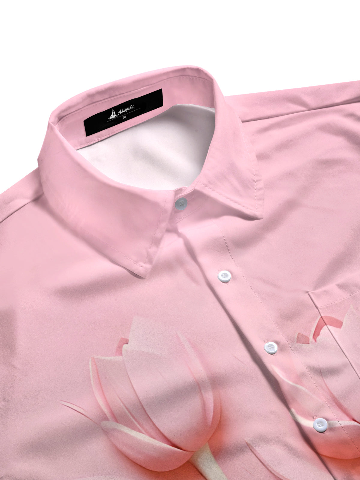 Floral Print Men's Pocket Short Sleeve Shirts