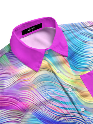 men's color fade shirt side view