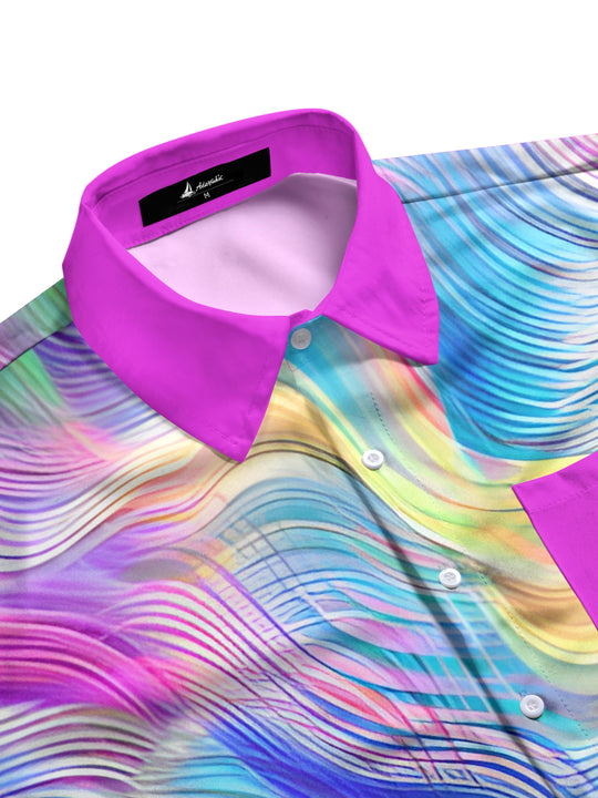men's color fade shirt side view