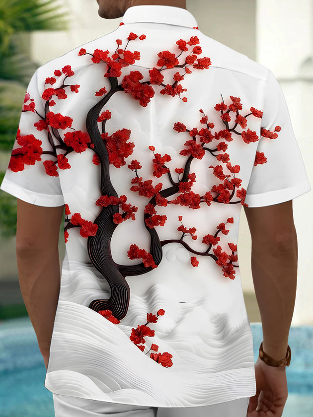 men's botanical shirt side view