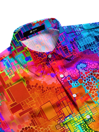 men's tie-dye shirt side view