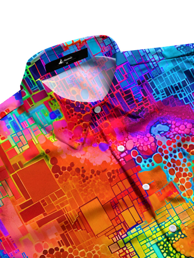 men's tie-dye shirt side view