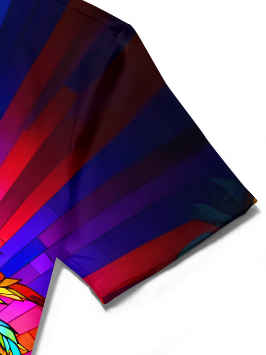 men's Hawaiian shirt close-up short sleeve