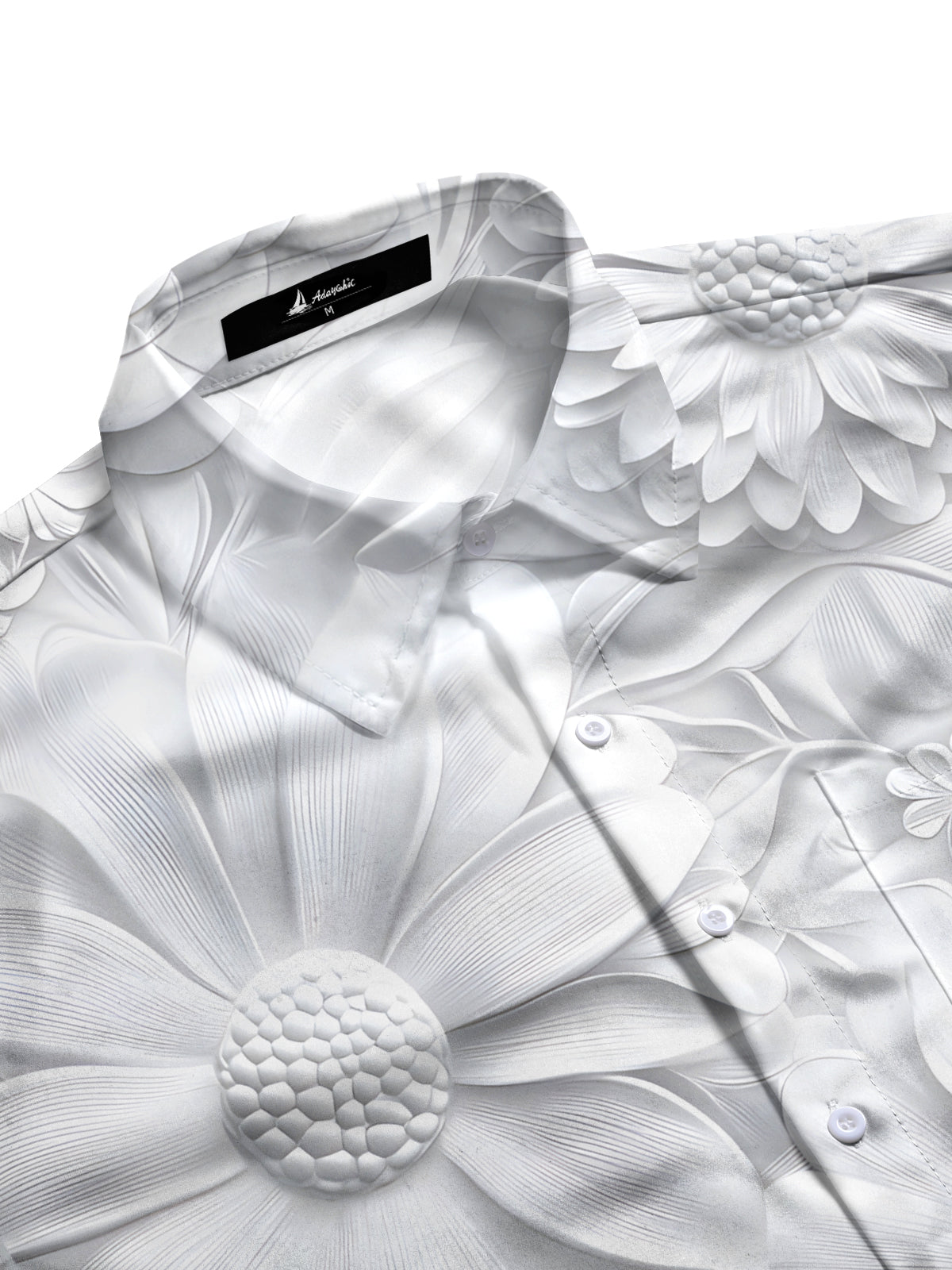 Floral Print Men's Pocket Short Sleeve Shirts