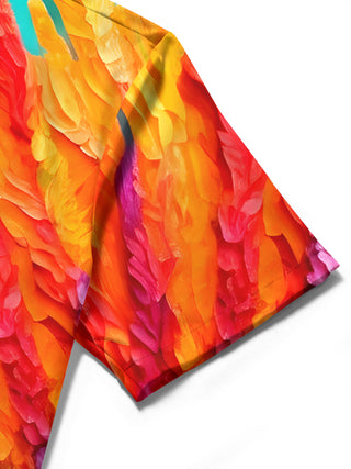men's tie dye shirt close-up short sleeve
