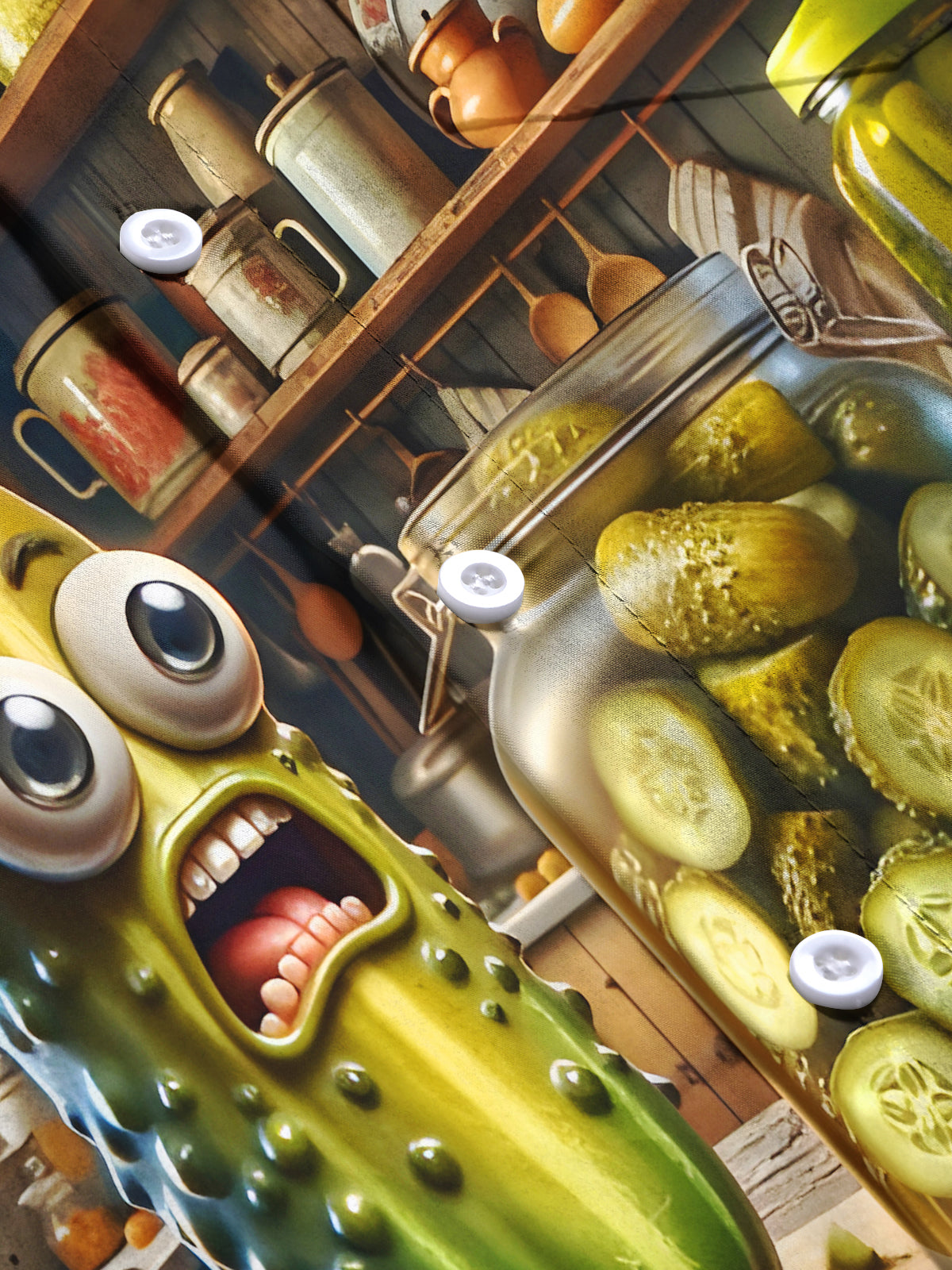 Funny Cucumber Men's Pocket Short Sleeve Shirts