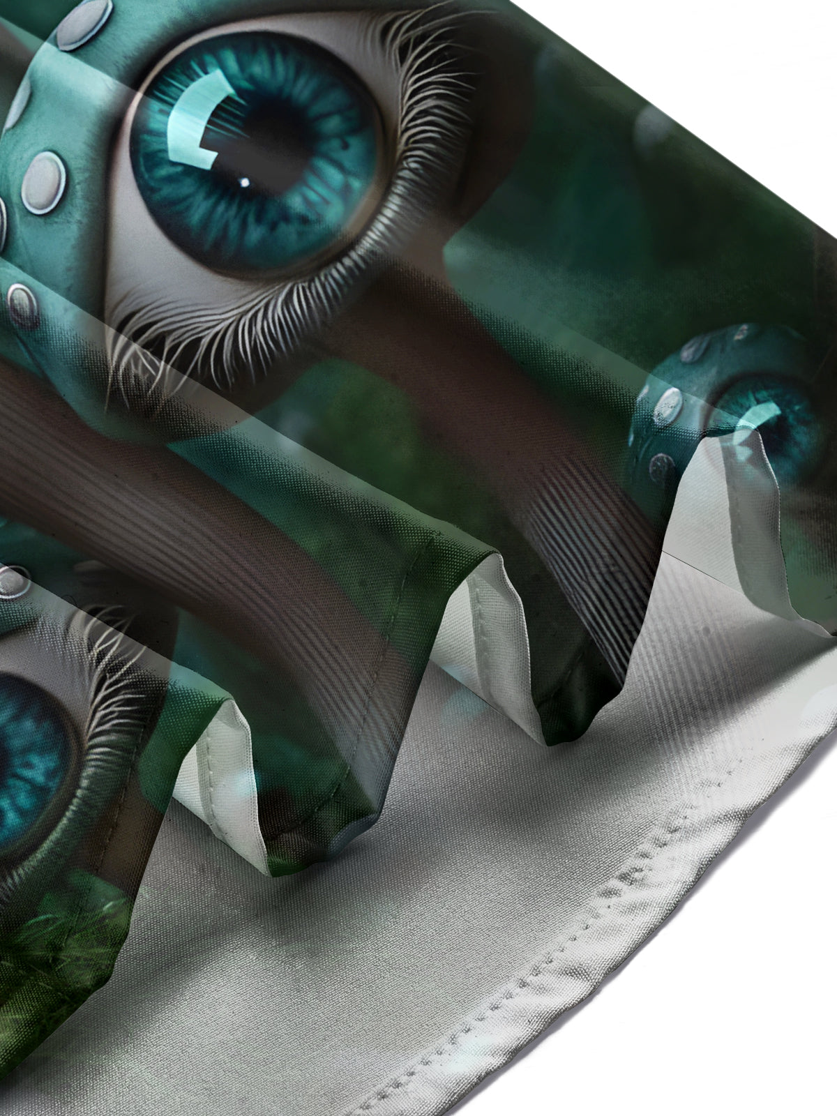 Mushroom Eye Print Men's Pocket Short Sleeve Shirts