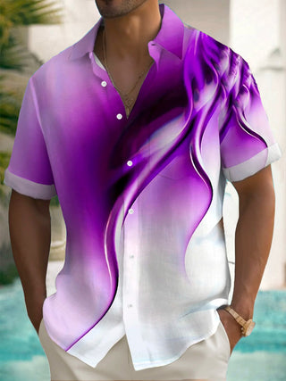 men's gradient print shirt front view