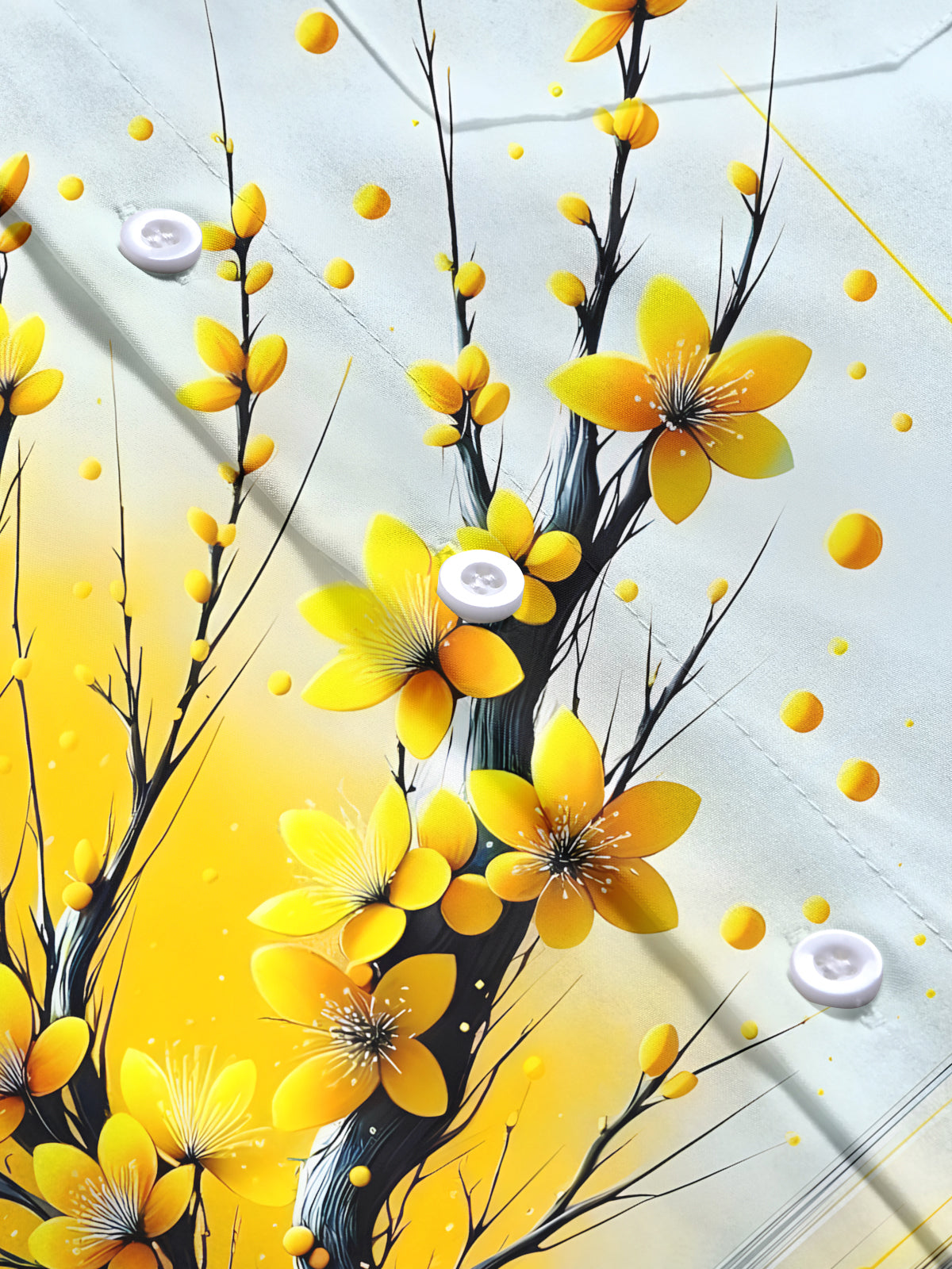 Floral Print Men's Pocket Short Sleeve Shirts