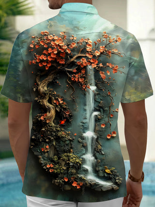 men's retro style shirt back view