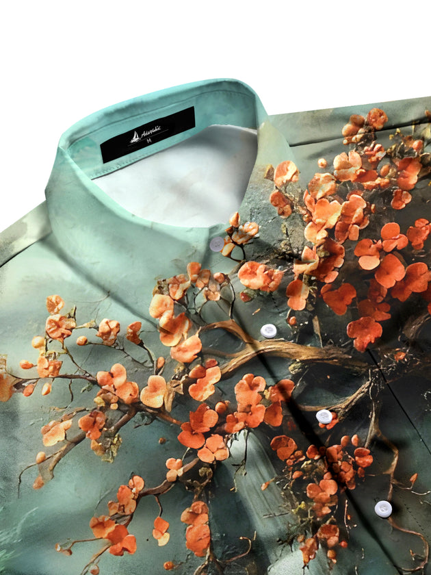 men's vintage style short sleeve flat lay shirt