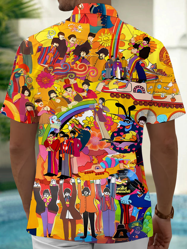 men's band shirt back view