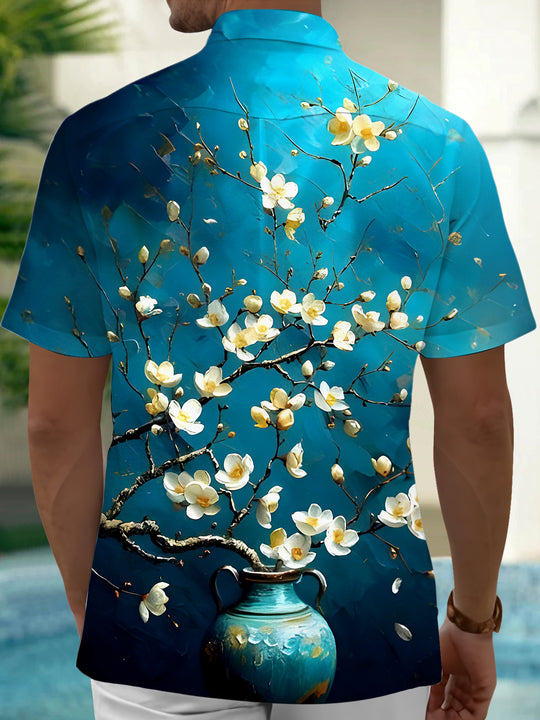 men's botanical shirt side view