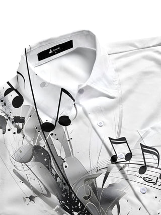 men's butterfly print short sleeve flat lay shirt