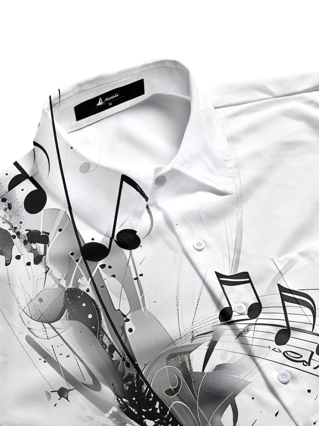 men's butterfly print short sleeve flat lay shirt
