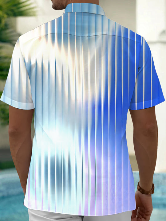 Men's tie dye short sleeve shirt back view