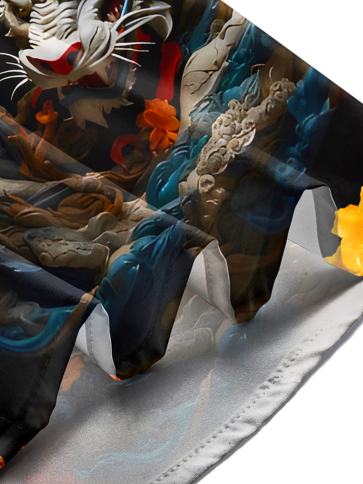 Dragons Floral Men's Pocket Short Sleeve Shirts