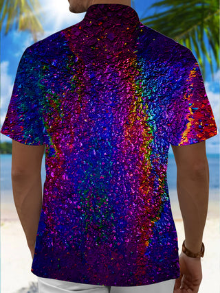 men's art print shirt side view