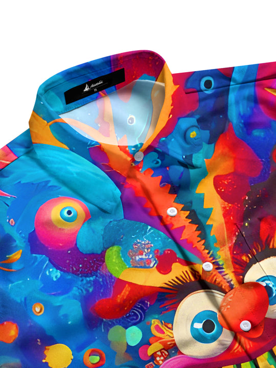 men's short sleeve shirt side view