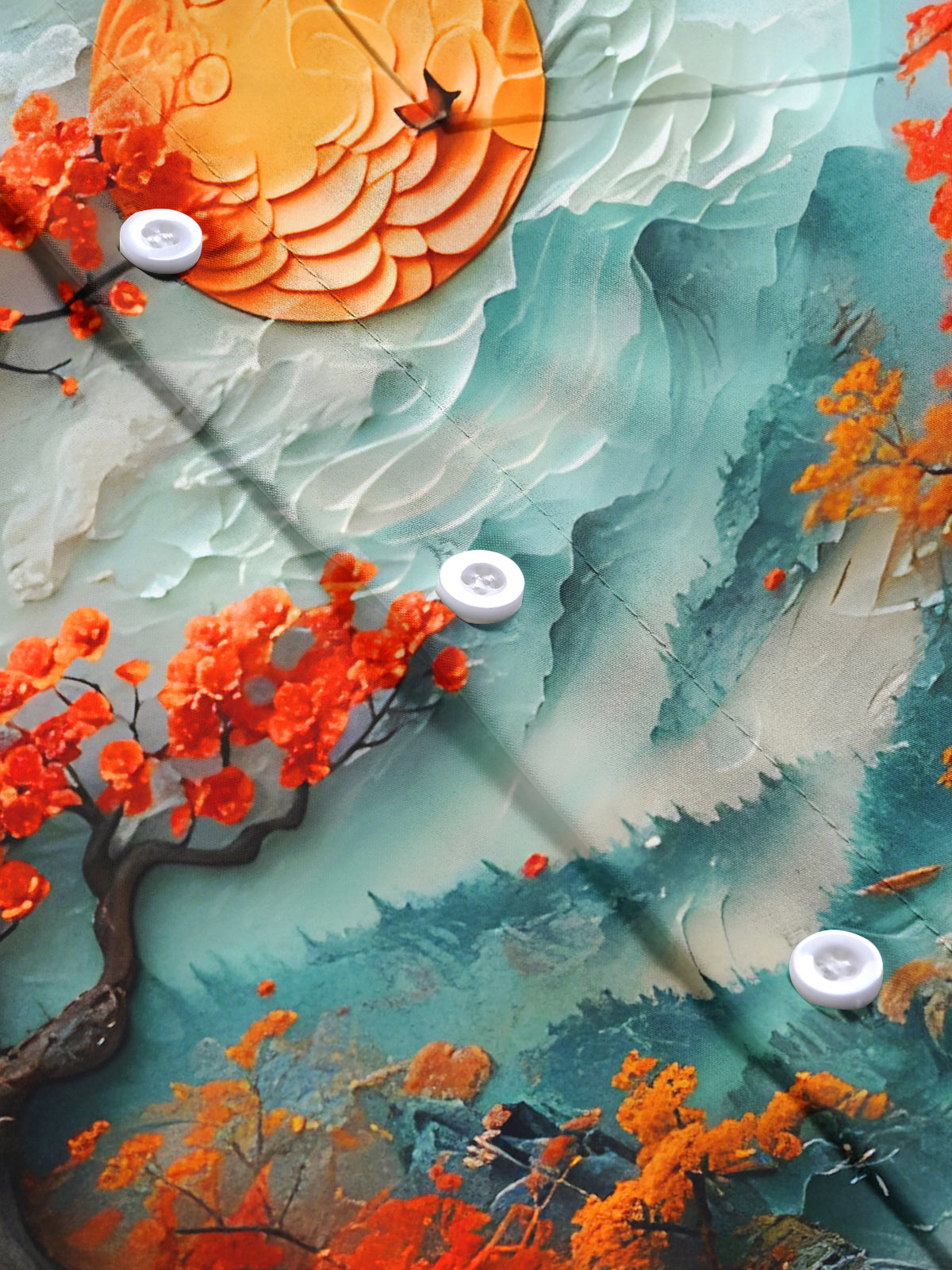 Floral Landscapes Men's Pocket Short Sleeve Shirts