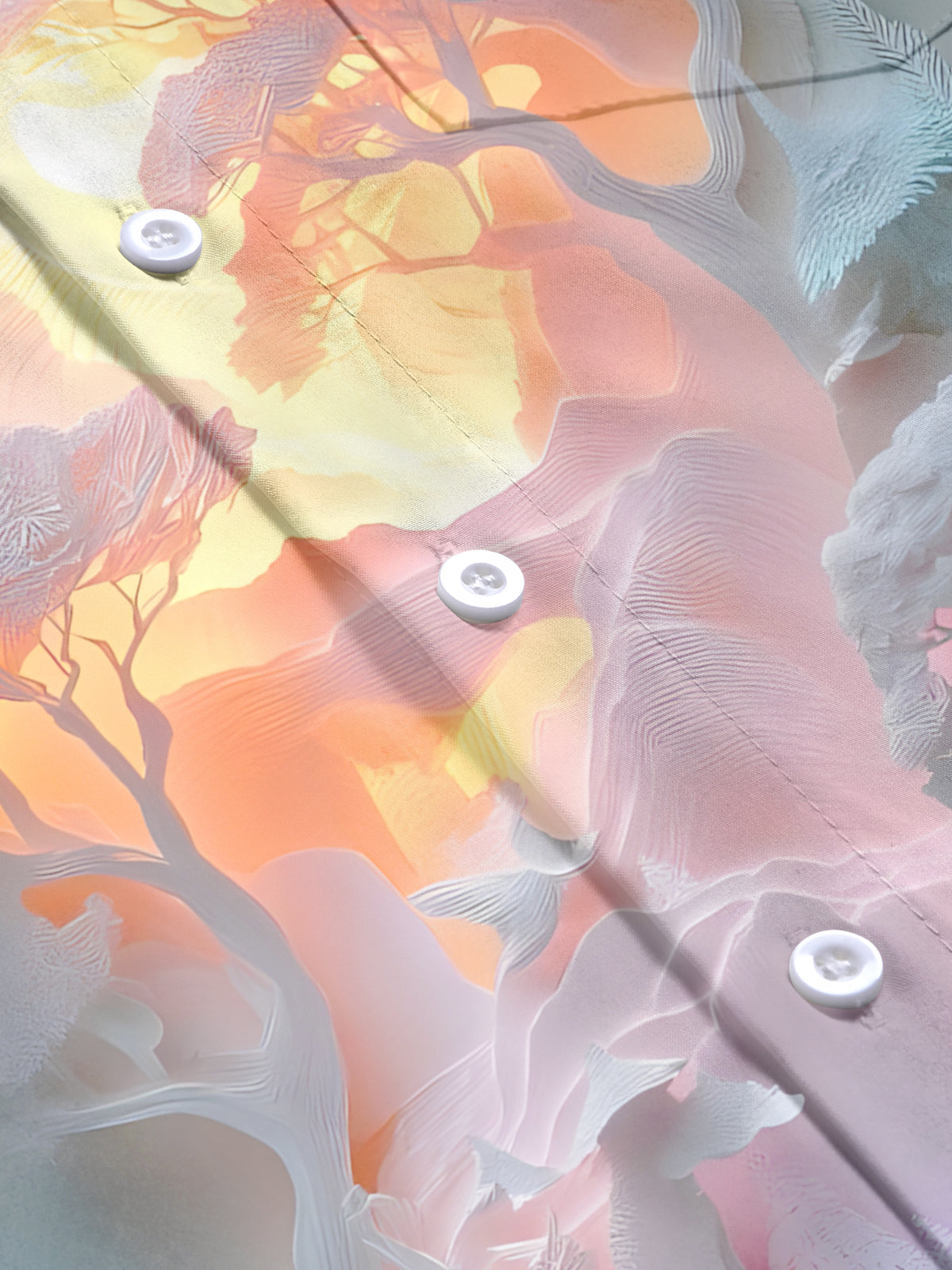 Plant Art Print Men's Pocket Short Sleeve Shirts