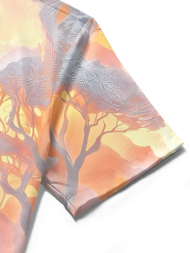 men's art print shirt summer vacation