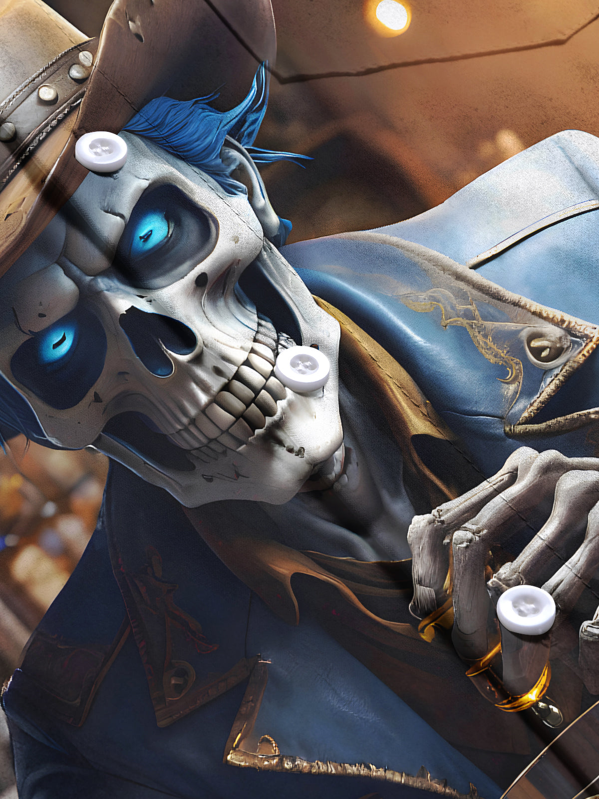 Skull Men's Pocket Short Sleeve Shirts