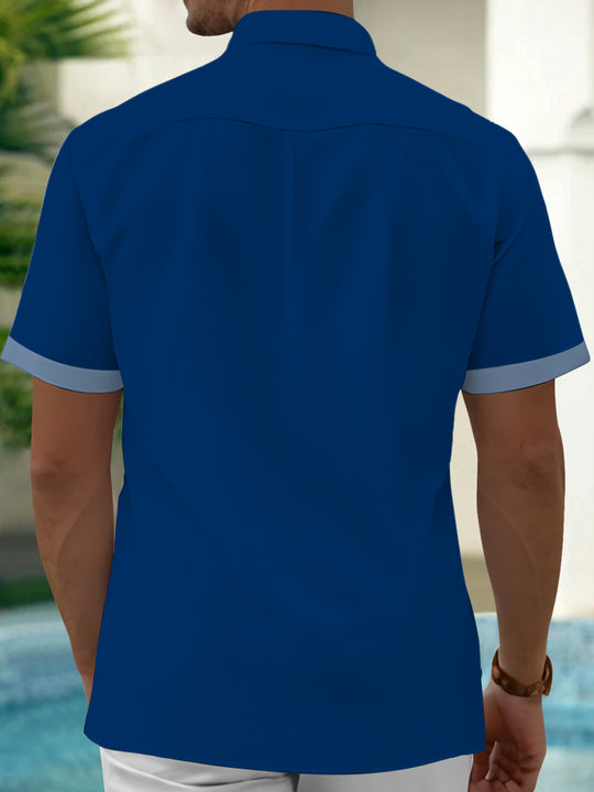 men's flower print shirt back view