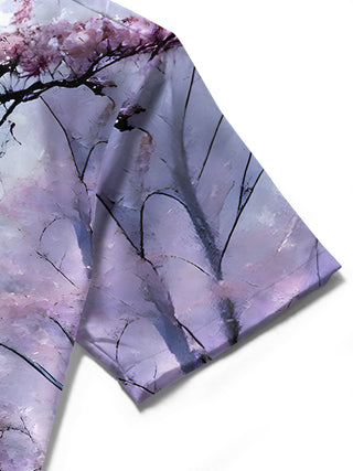 men's printed short sleeve flat lay shirt