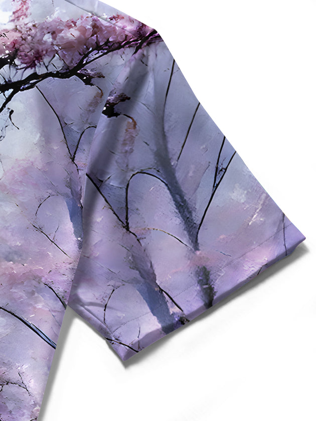 men's printed short sleeve flat lay shirt